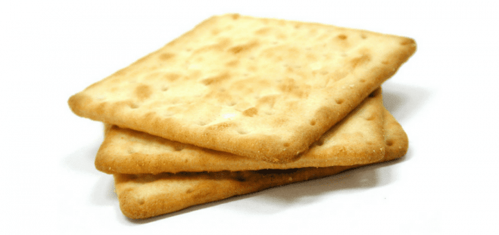 Hardtack is a biscuit made of flour and water.